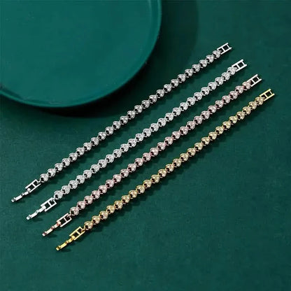 18K Golden Plated Stainless Steel Bracelet with Rhinestone Embellishments DailySale