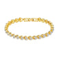 18K Golden Plated Stainless Steel Bracelet with Rhinestone Embellishments DailySale