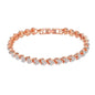 18K Golden Plated Stainless Steel Bracelet with Rhinestone Embellishments DailySale