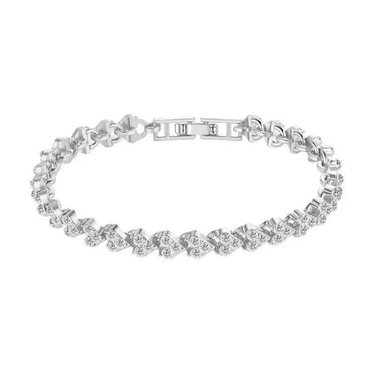 18K Golden Plated Stainless Steel Bracelet with Rhinestone Embellishments DailySale