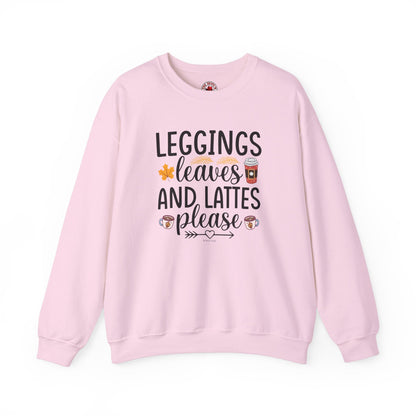 Leggings Leaves and Lattes Please Crewneck Sweatshirt The Devil's Pickle