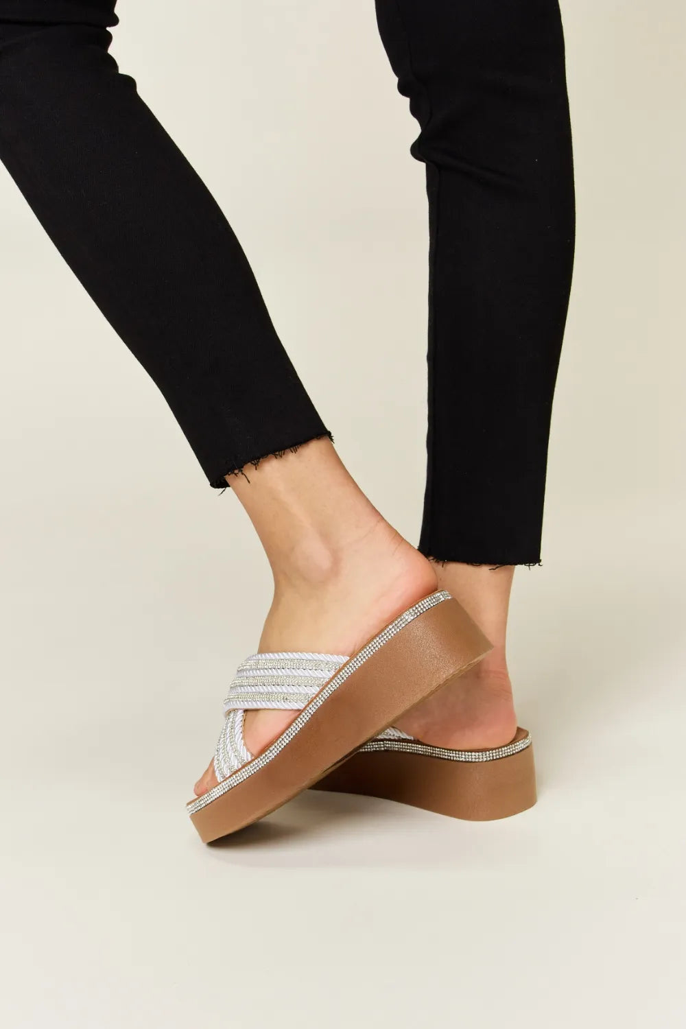 Forever Link Rhinestone Platform Wedge Sandals New Era Fashion LLc