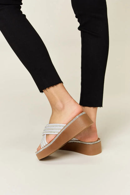 Forever Link Rhinestone Platform Wedge Sandals New Era Fashion LLc