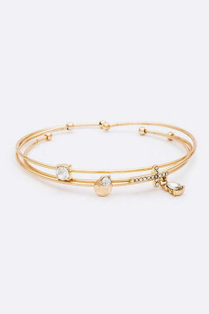 Mix Charms Triple Wired Convertible Bangle Set Shop Style & More | Fresh Looks, Everyday Deals & Free Shipping