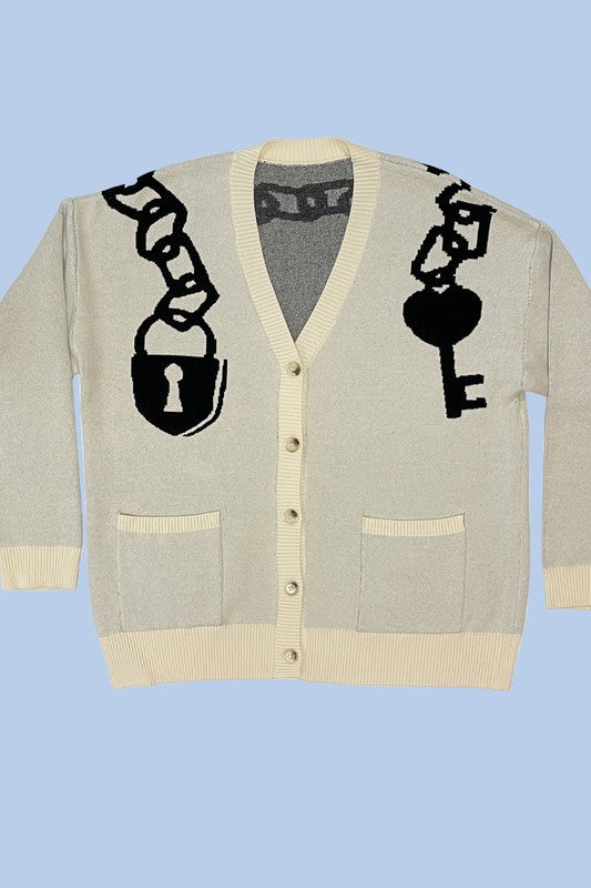 Lock and key chain cardigan Shop Style & More | Fresh Looks, Everyday Deals & Free Shipping