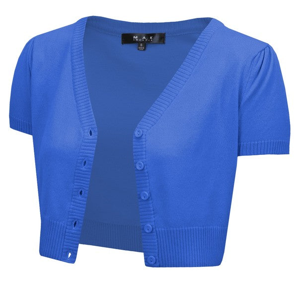 Cropped Bolero Knit Sweater Cardigan Short Sleeve Shop Style & More | Fresh Looks, Everyday Deals & Free Shipping