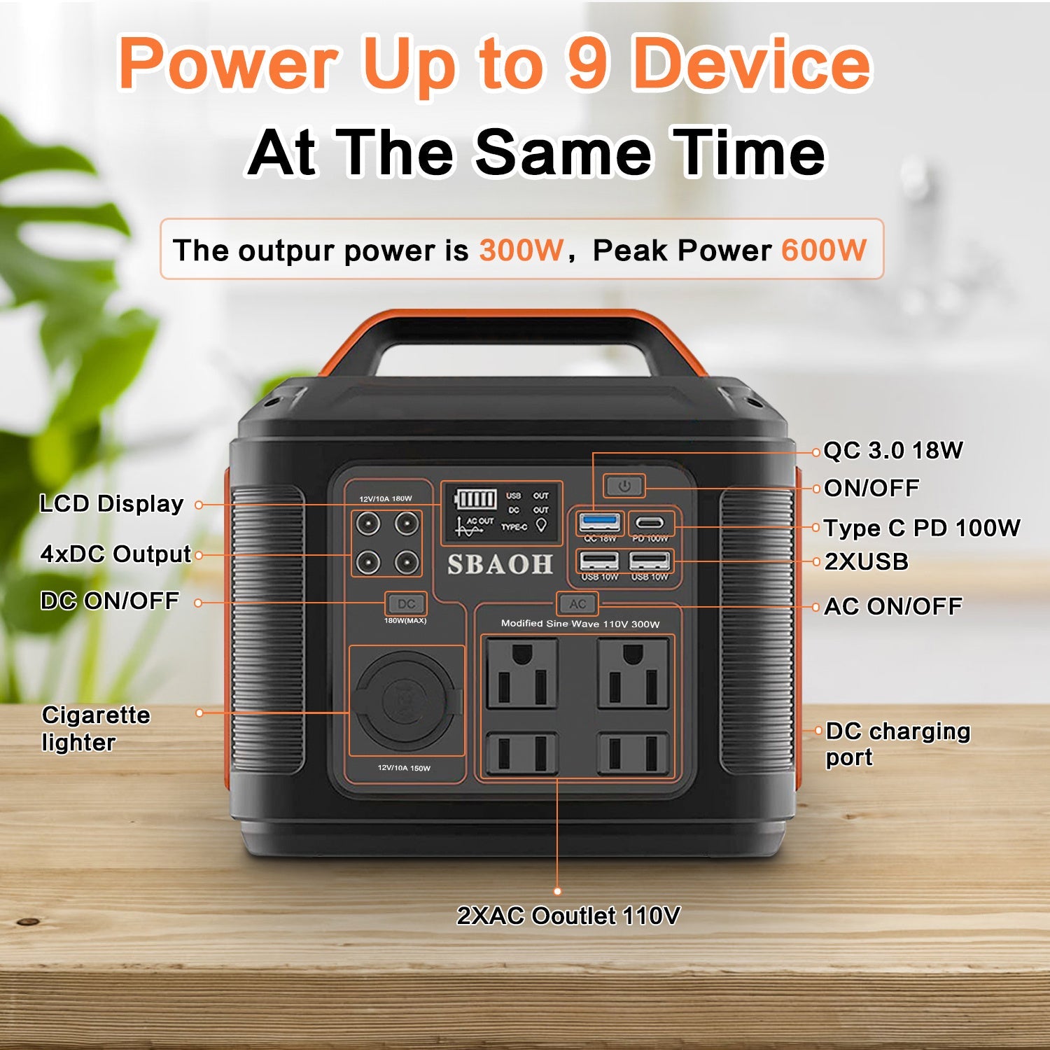 296Wh Portable Solar Power Station SmartPursue™