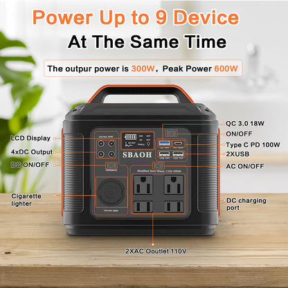 296Wh Portable Solar Power Station SmartPursue™