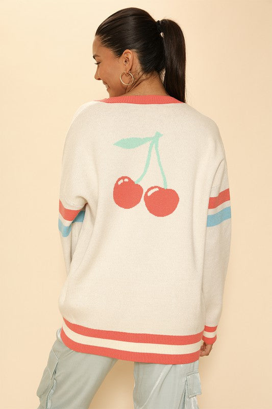 Oversized cherry varsity cardigan Shop Style & More | Fresh Looks, Everyday Deals & Free Shipping