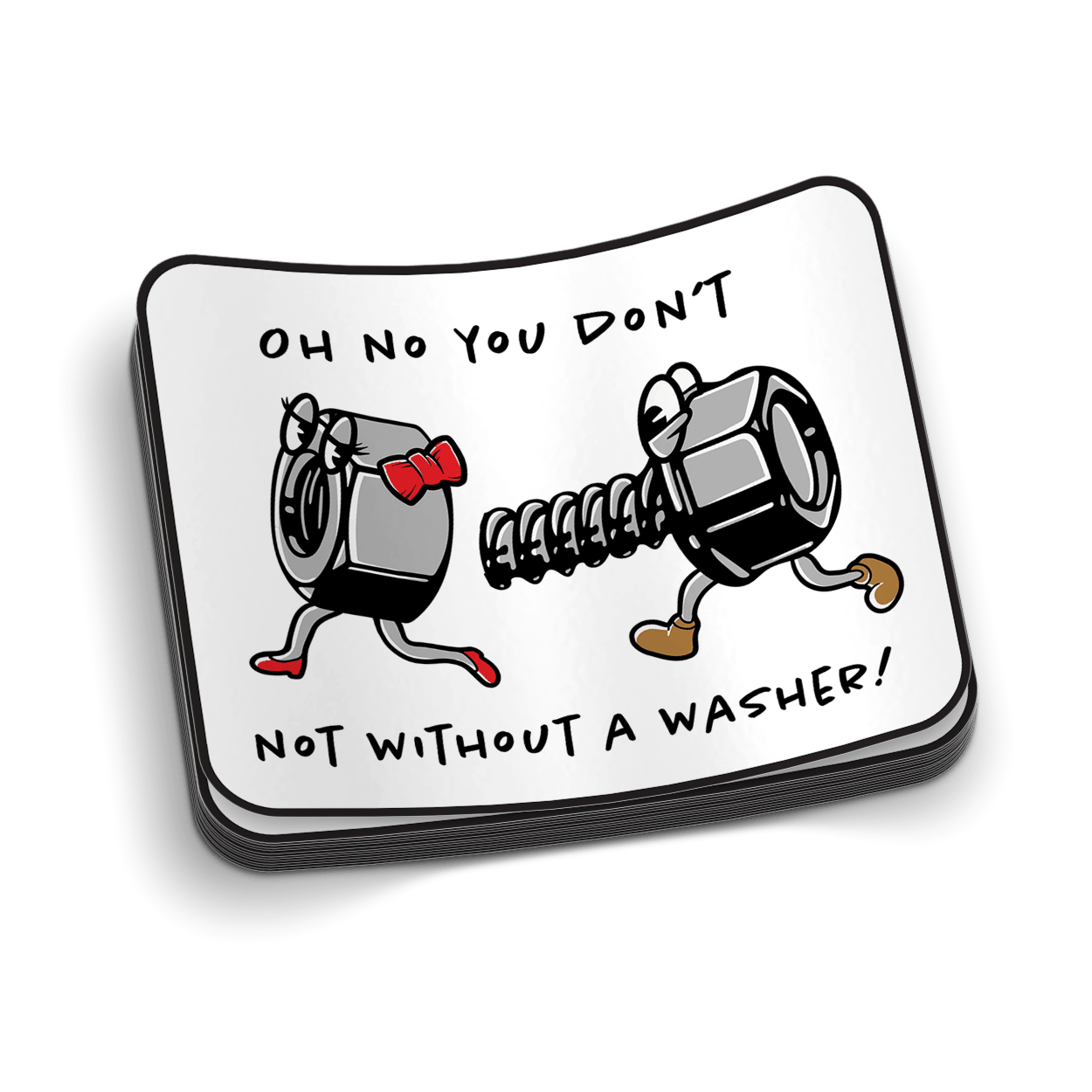 No Washer - Hard Hat Decal Armed American Supply