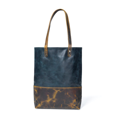 Blue Women's Leather Tote Classy Leather Bags