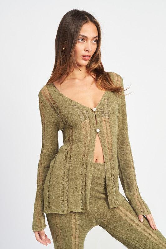 BUTTON UP LADDERED CARDIGAN TOP Shop Style & More | Fresh Looks, Everyday Deals & Free Shipping