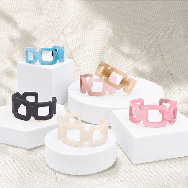 LINKED SUARED MARBLED RESIN CUFF ACRYLIC BRACELETS Shop Style & More | Fresh Looks, Everyday Deals & Free Shipping
