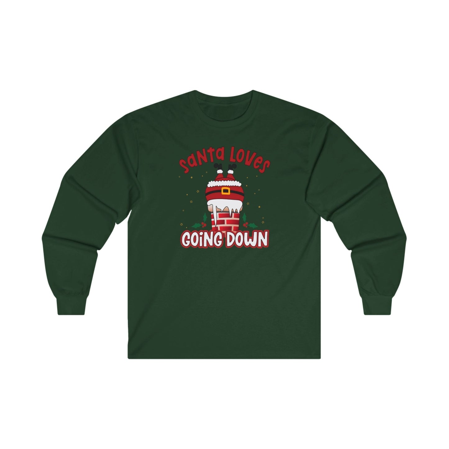 Santa Loves Going Down Long Sleeve Tee The Devil's Pickle