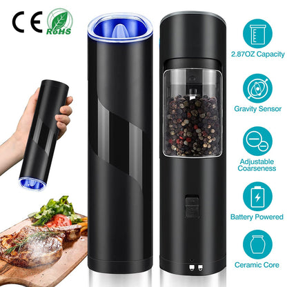 Electric Salt & Pepper Grinder – Gravity Sensor with LED SmartPursue™