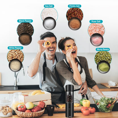 Electric Salt & Pepper Grinder – Gravity Sensor with LED SmartPursue™