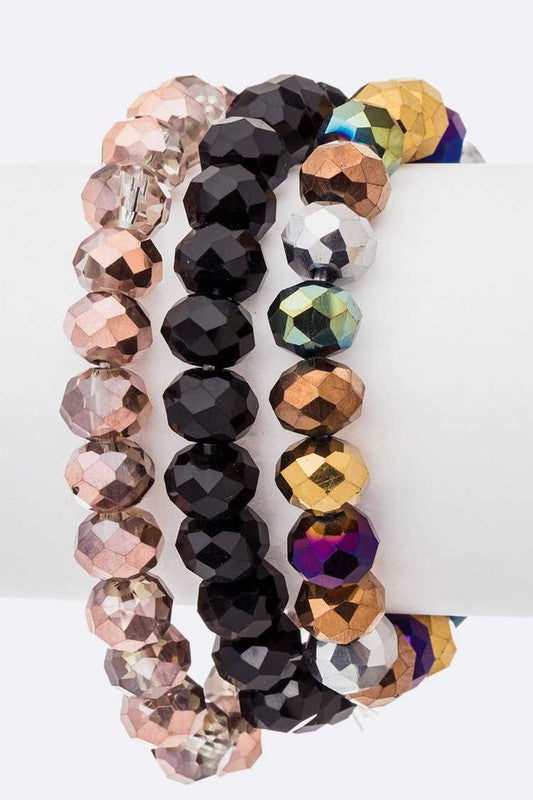 Mix Color Crystal Stretch Bracelet Set Shop Style & More | Fresh Looks, Everyday Deals & Free Shipping