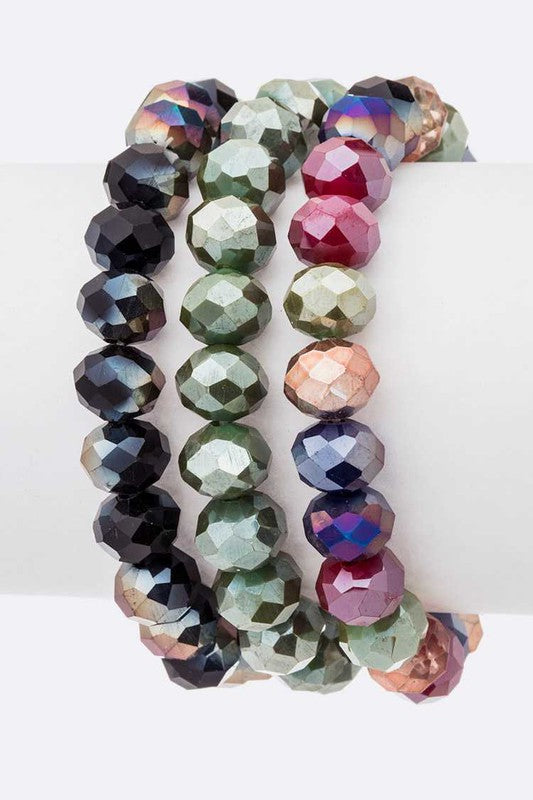 Mix Color Crystal Stretch Bracelet Set Shop Style & More | Fresh Looks, Everyday Deals & Free Shipping