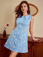 Women's Jacquard Sleeveless Midi Dress – Slim Fit French Minimalist Style FitiqueFit