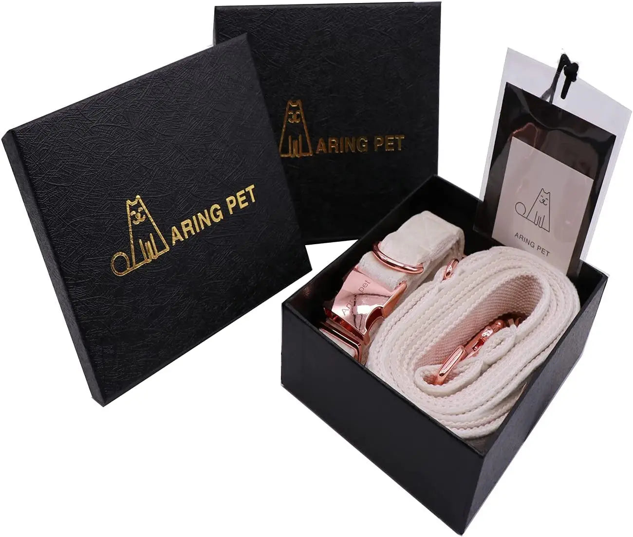 Stylish Soft White Velvet Dog Collar and Leash Set - Adjustable Comfort for Your Beloved Pet