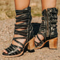 Womens Retro Stiletto-Strap Cutout Sandals See size chart under “more details” The Fashion Celestial