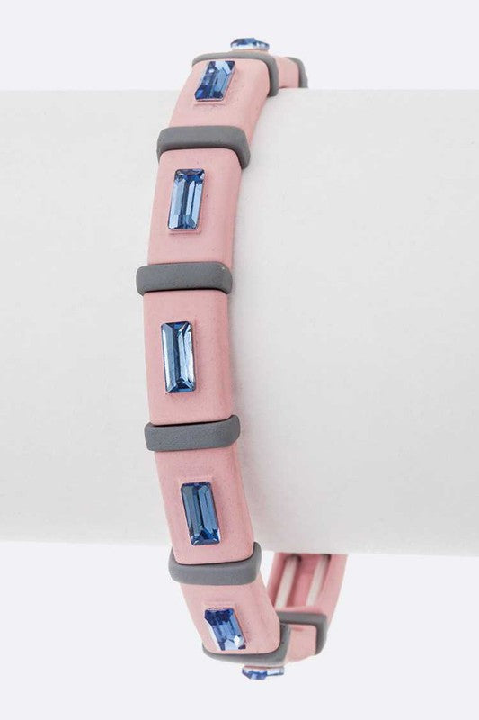 Rubber Coated Crystal Stretch Bracelet Shop Style & More | Fresh Looks, Everyday Deals & Free Shipping