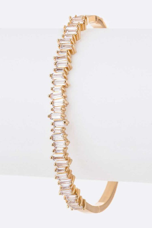Baguette CZ Stone Iconic Bangle Shop Style & More | Fresh Looks, Everyday Deals & Free Shipping