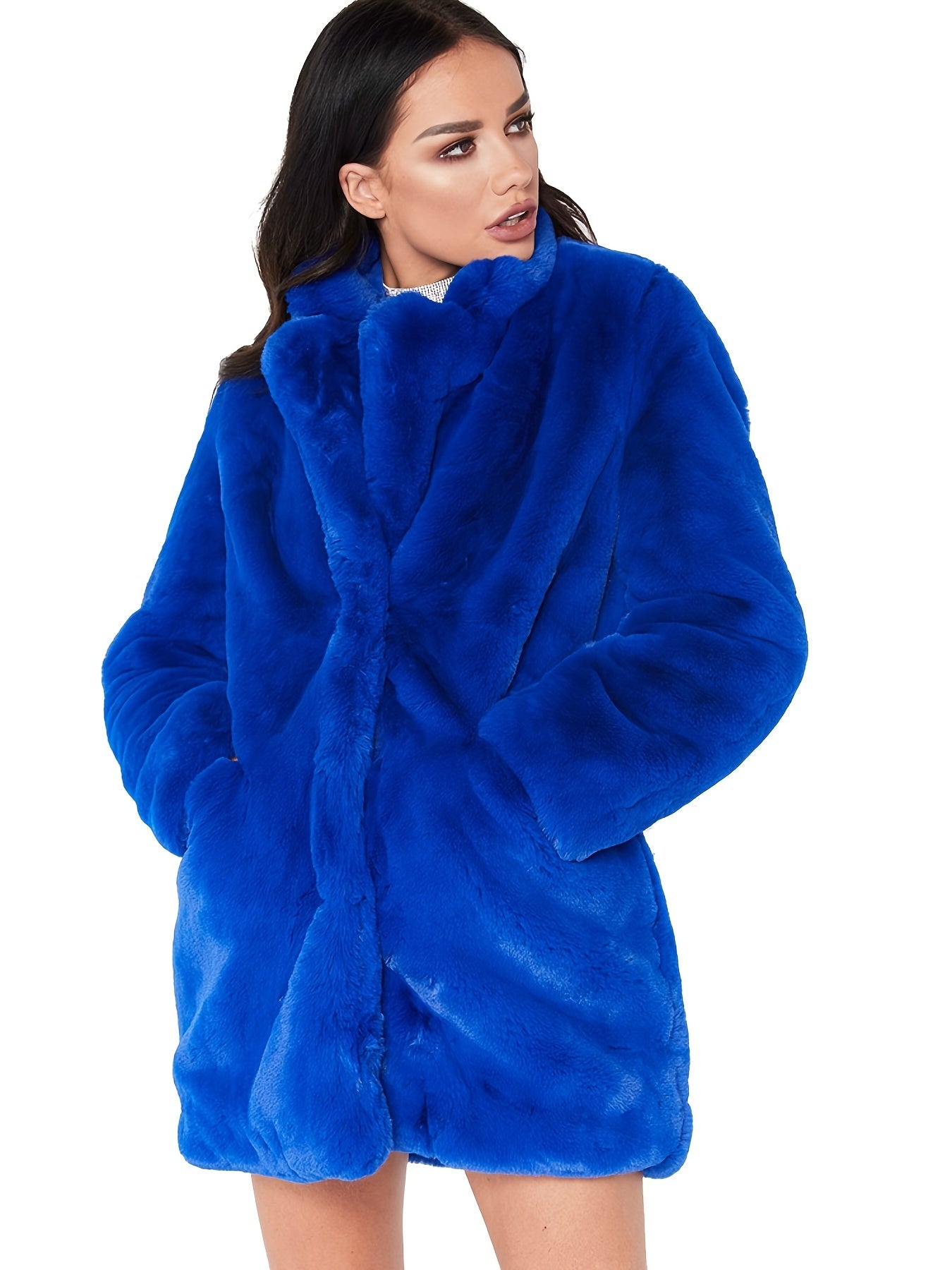 Winter Warm Plush Loose Coat, Casual Long Sleeve Fashion Teddy Outerwear, Women's Clothing NovaCart