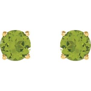 14K Yellow 8 mm Natural Peridot Earrings Ethereal Legacy Boutiques