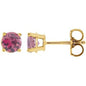 14K Yellow 2.5 mm Natural Pink Tourmaline Earrings Ethereal Legacy Boutiques