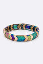 Holographic Mix Textured Stretch Chevron Bracelet Shop Style & More | Fresh Looks, Everyday Deals & Free Shipping