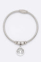 Stainless Steel Tree Charm Wired Bracelet Shop Style & More | Fresh Looks, Everyday Deals & Free Shipping
