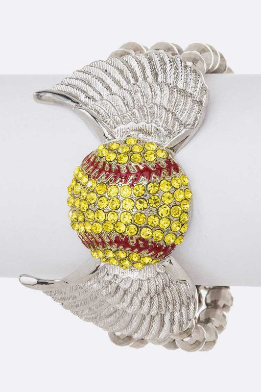 Crystal Softball Iconic Stretch Bracelet Shop Style & More | Fresh Looks, Everyday Deals & Free Shipping