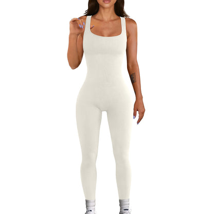 Women’s Ribbed Sleeveless Jumpsuit FitiqueFit