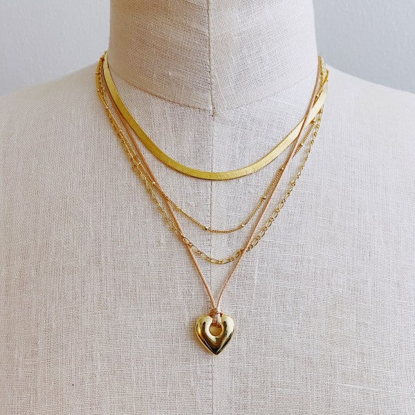 Perfectly Layered Heart And Chain Necklace Shop Style & More | Fresh Looks, Everyday Deals & Free Shipping