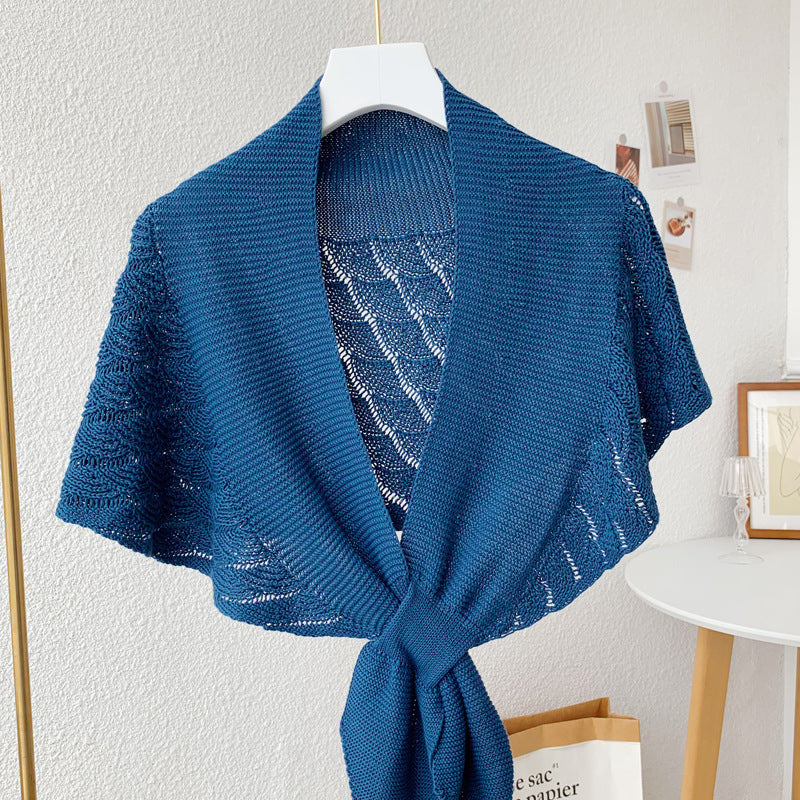 Women'S Stylish Openwork Yarn Shawl - Lightweight, Breathable Polyester, Perfect for Layering or Standalone Outfits, Machine Washable, Weekend Casual Wrap | Versatile Shawl | Stylish Knitwear, Shawls for Winter NovaCart