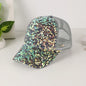 Sequin-Embroidered Mesh Baseball Cap with Sunshade – Breathable Trendy Hat FitiqueFit