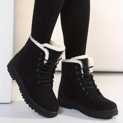 Women'S Winter Boots - Slip-Resistant PU Sole, Lace-Up Closure, Cushioned Insole - Cold Weather Boots for Everyday & Formal Outfits - Extended Sizes Up to US Women'S 44 (EU 43) - Boots for Winter Adventures, Y Terrain Footwea NovaCart