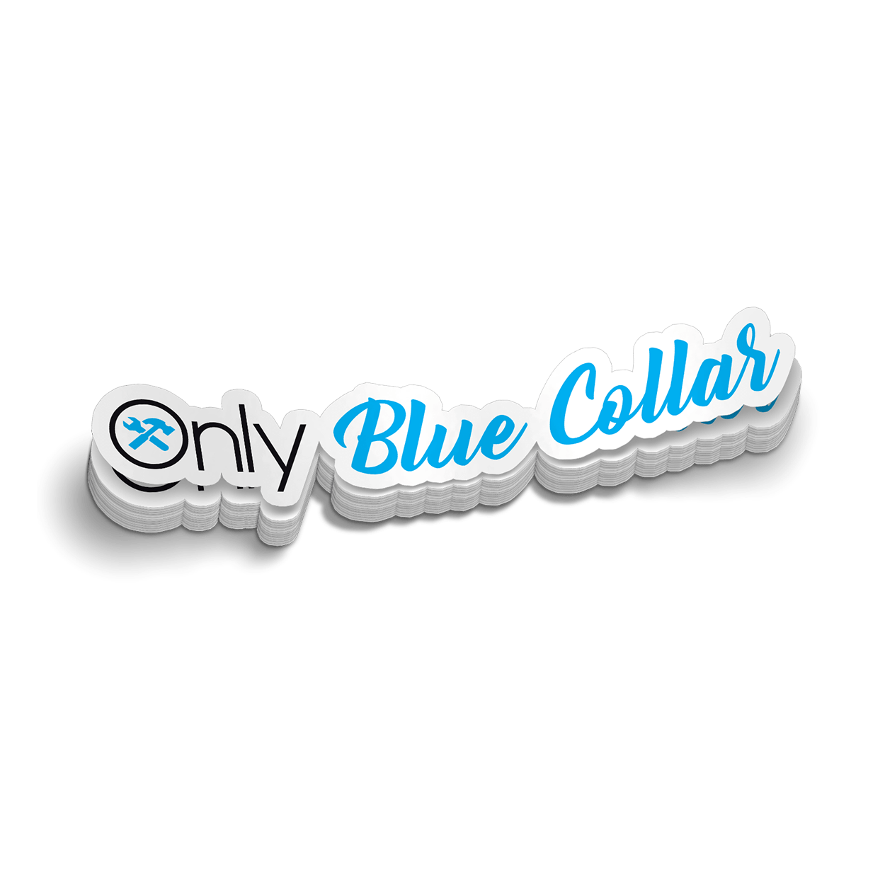 Only Blue Collar - Hard Hat Decal Armed American Supply
