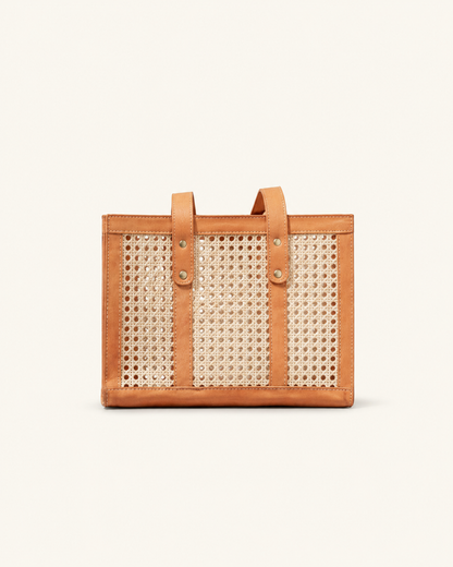 Raja Leather and Cane Everyday Bag Village Thrive