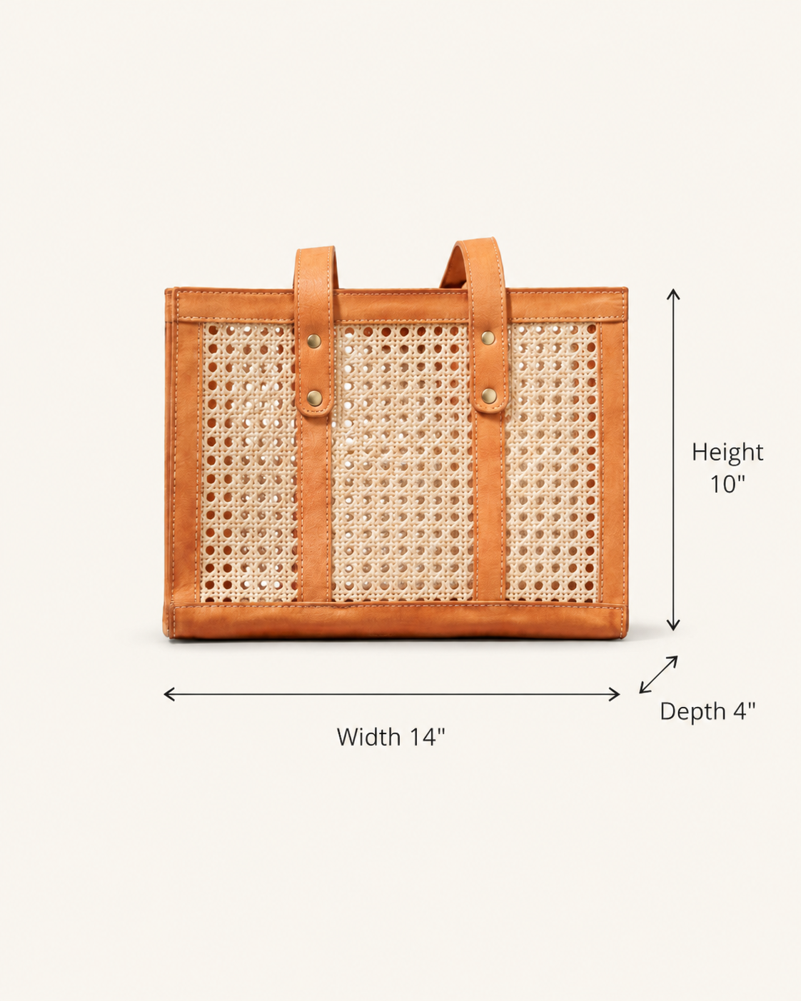 Raja Leather and Cane Everyday Bag Village Thrive