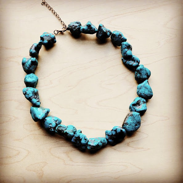 Chunky Blue Turquoise Collar Length Necklace 255y Shop Style & More | Fresh Looks, Everyday Deals & Free Shipping