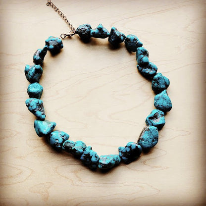 Chunky Blue Turquoise Collar Length Necklace 255y Shop Style & More | Fresh Looks, Everyday Deals & Free Shipping