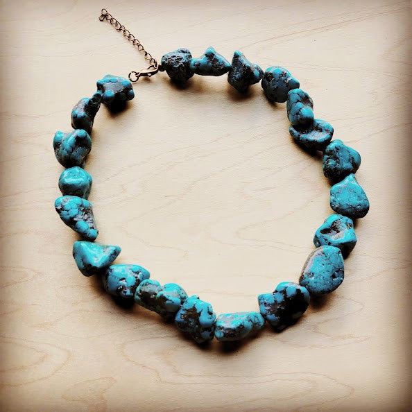 Chunky Blue Turquoise Collar Length Necklace 255y Shop Style & More | Fresh Looks, Everyday Deals & Free Shipping