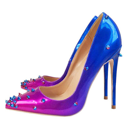 Gradient rivet high heels See size chart under “more details” The Fashion Celestial