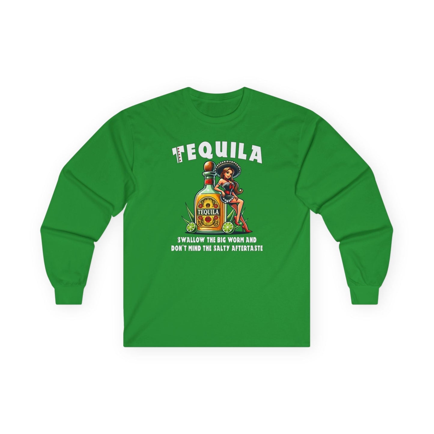 Tequila Swallow The Big Worm Long Sleeve Tee The Devil's Pickle