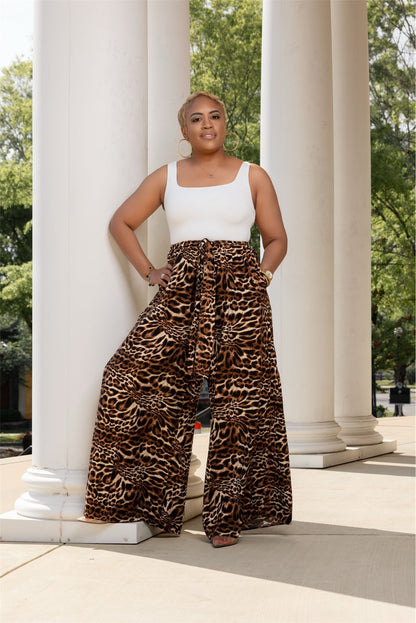 Wild Ambitions Leopard Print Jumpsuit The Bella Noire Store