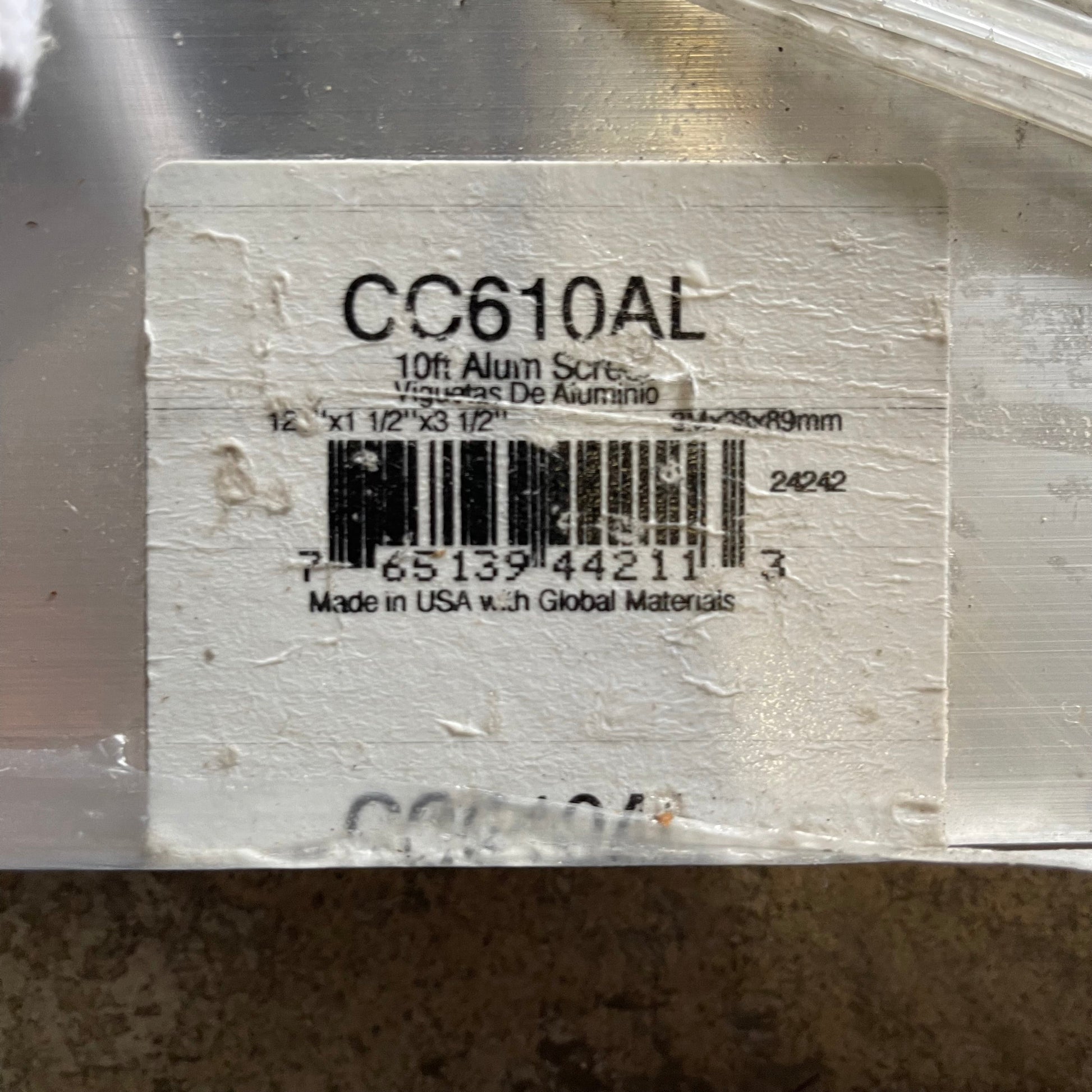 KRAFT TOOL CO. Striker Screed 120” x 1 1/2” x 3 1/2” ALUMINUM CC612AL PayWut