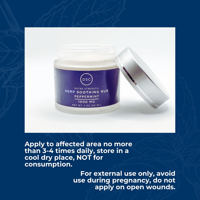 DSC Hemp Cream For Neuropathy Aches & Nerve Pain (Peppermint) DSC