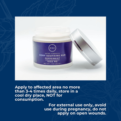 DSC Hemp Cream For Neuropathy Aches & Nerve Pain (Peppermint) DSC